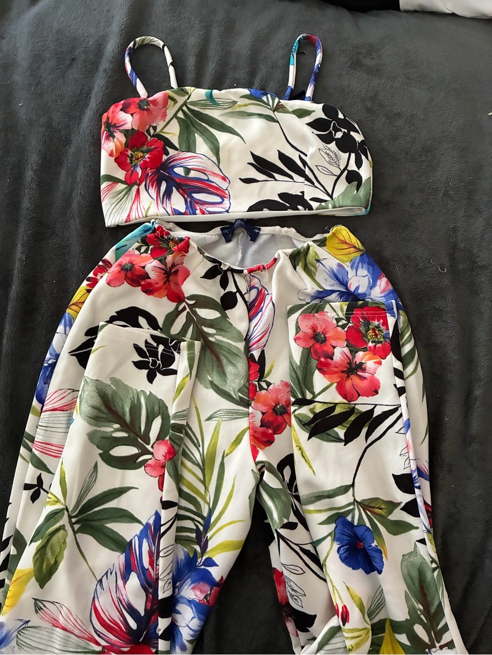 Lac Bleu Size S Floral Print Set